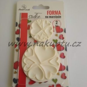 2D forma na marcipán ve tvaru srdce