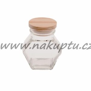 skleněná kořenka s dřevěným víčkem 100 ml